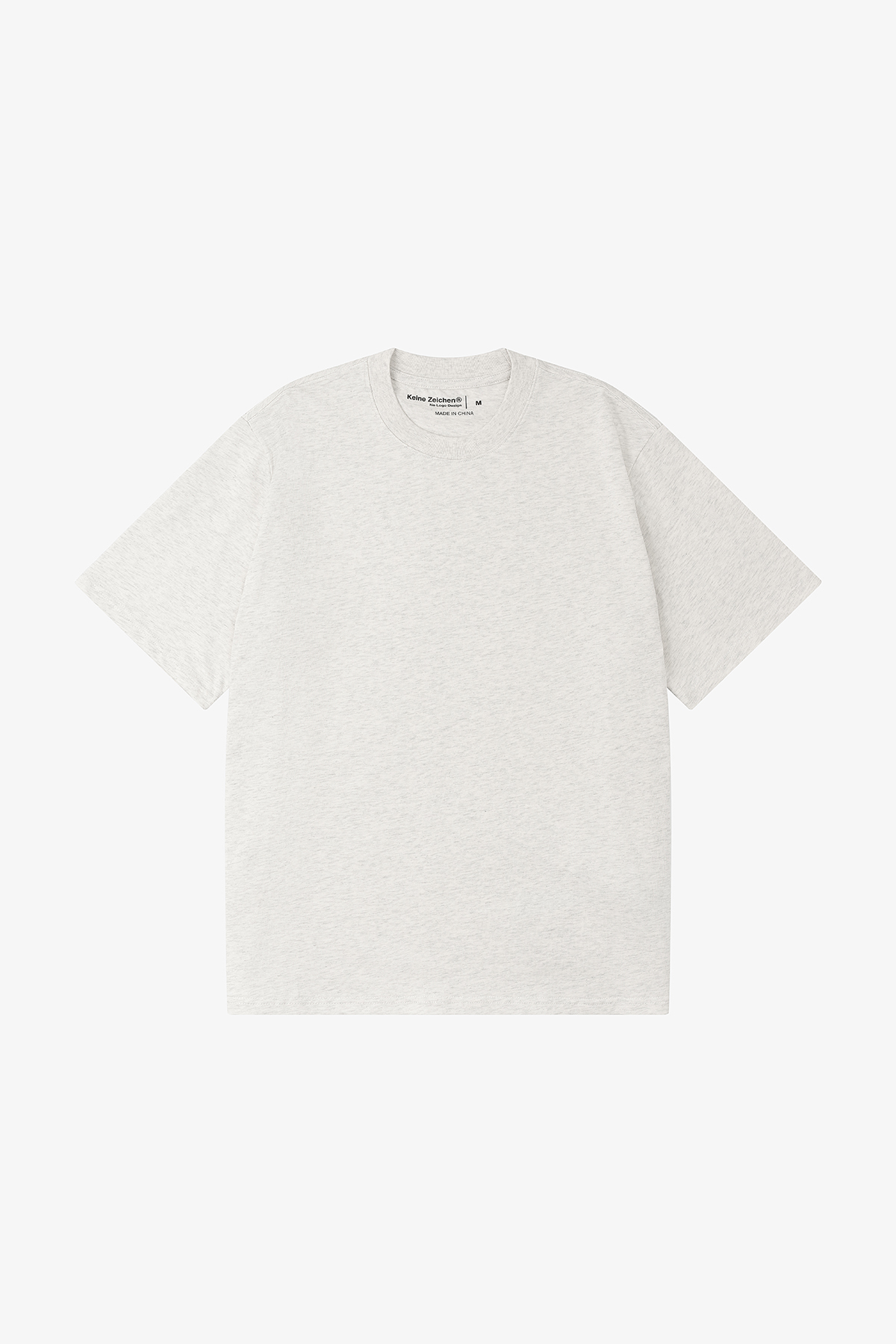 NO LOGO Short and Wide Version Round Neck Tee