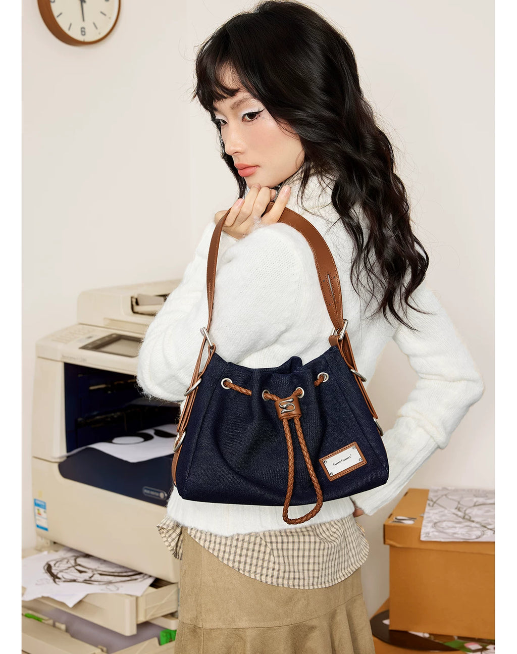 SmoSmos Vintage Denim Bag Underarm Bag