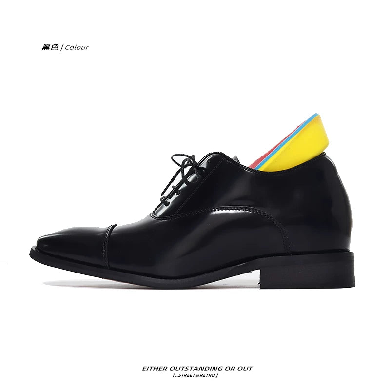 SHENLV STUDIO Glossy Pointed-toed Red-soled Leather Shoes