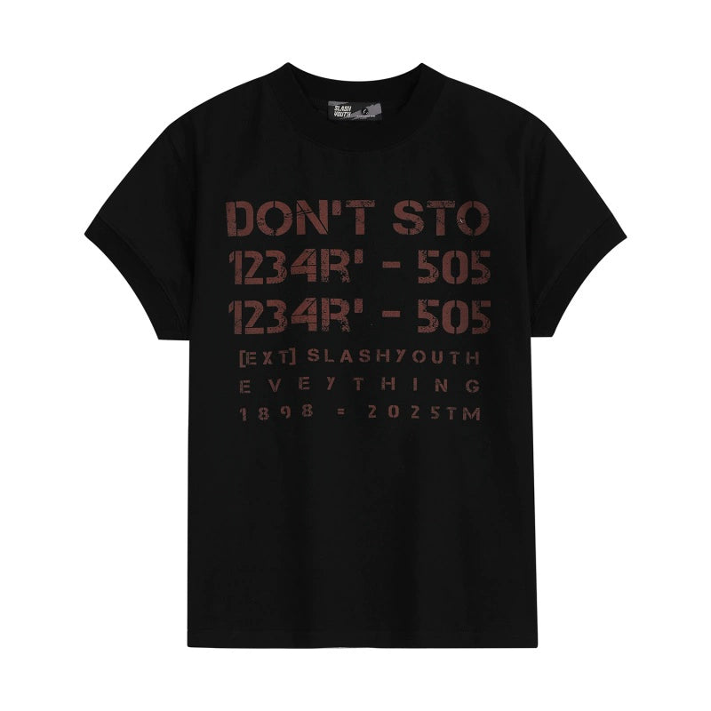 BTSG Sorona front shoulder slim thread cuffs short sleeve Tee