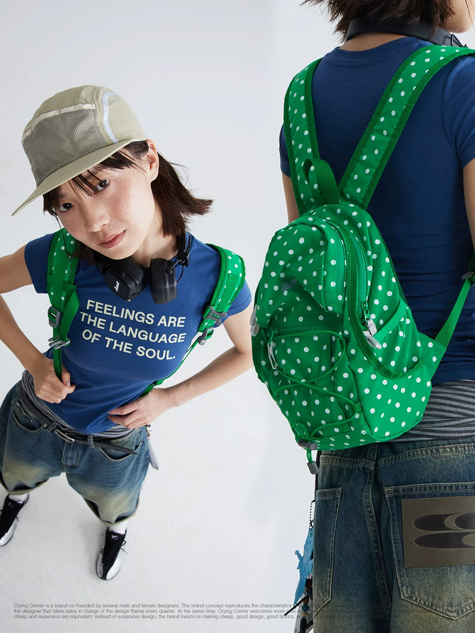 CryingCenter Polka Dot Mini Mountaineering Backpack