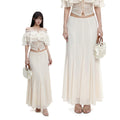 WITHMIN Low Waist and Thin Casual Versatile Straight Skirt