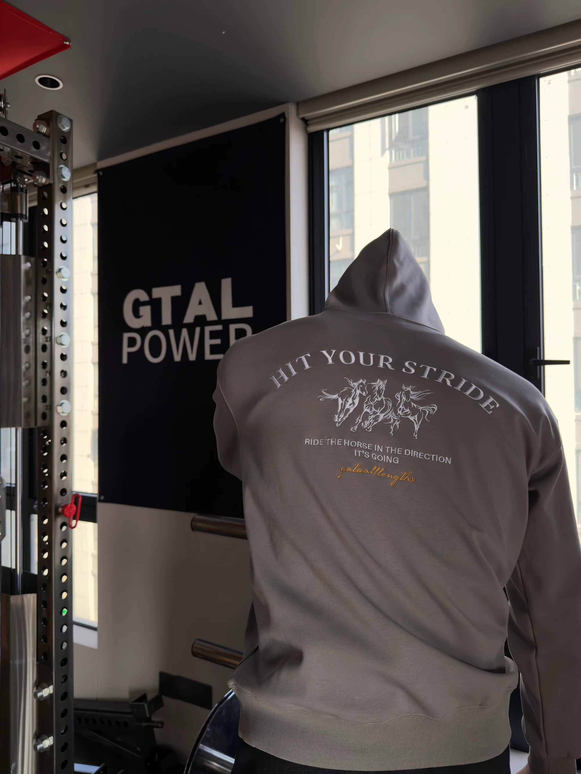 GTAL Hooded Embroidered Fleece Sweater