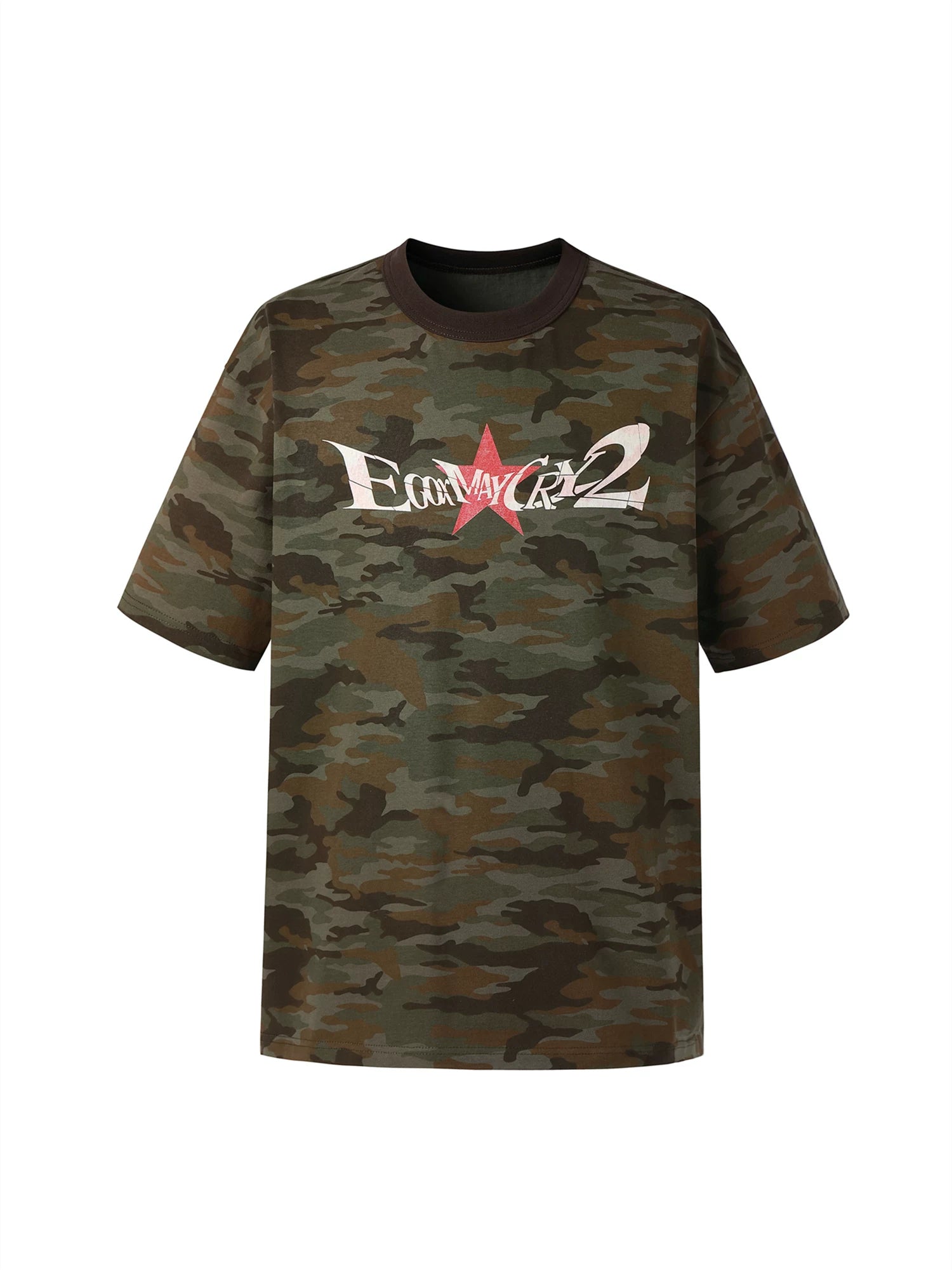 NOVACAM Retro Camo Female Spoof Fun Tee