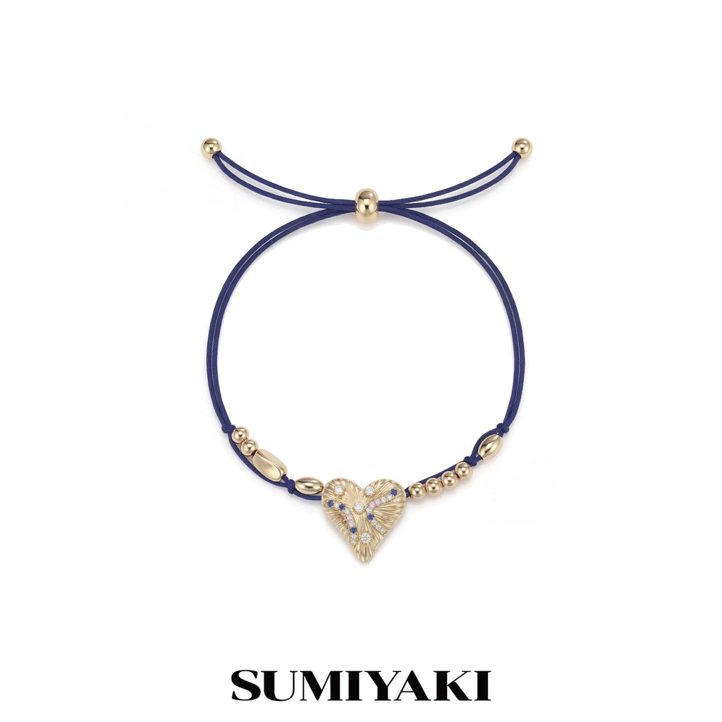 SUMIYAKI Brushed Colored Diamond Love Bracelet