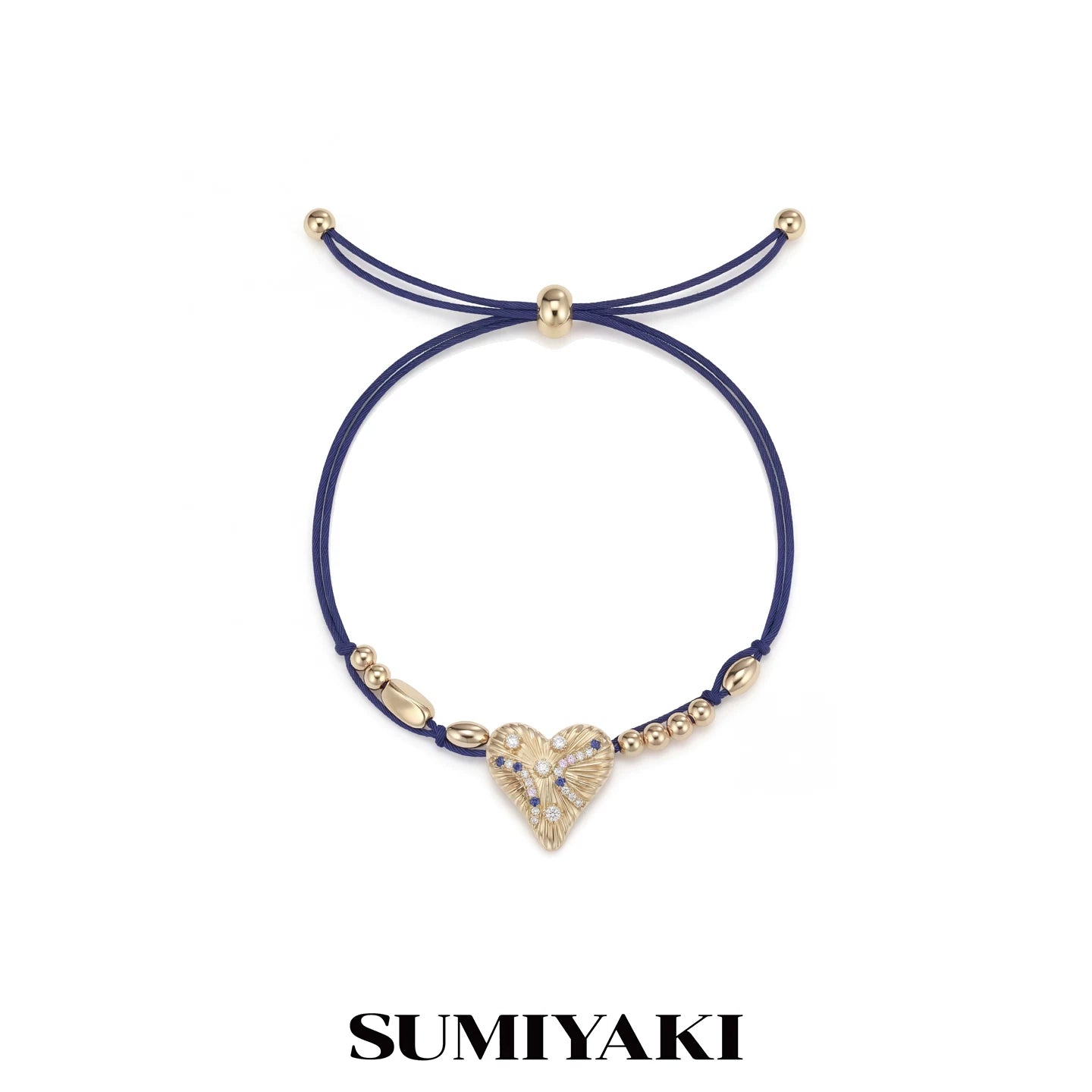 SUMIYAKI Brushed Colored Diamond Love Bracelet