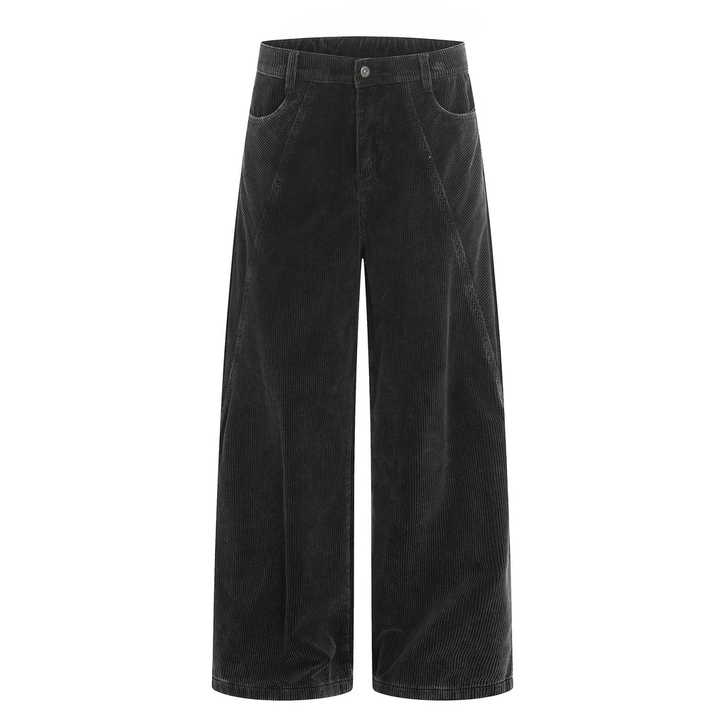 11KN corduroy straight-leg pure cotton washed pants