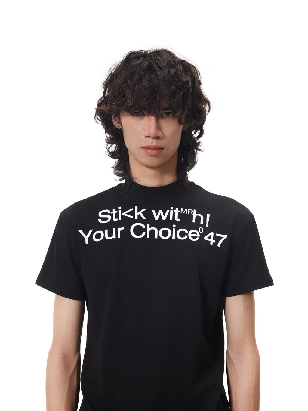 BTSG turtleneck front shoulder fit Slim Tee