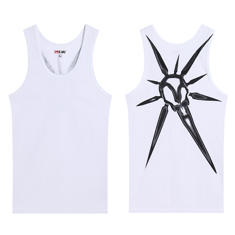 DND4DES Skull Print I-ribbed Vest