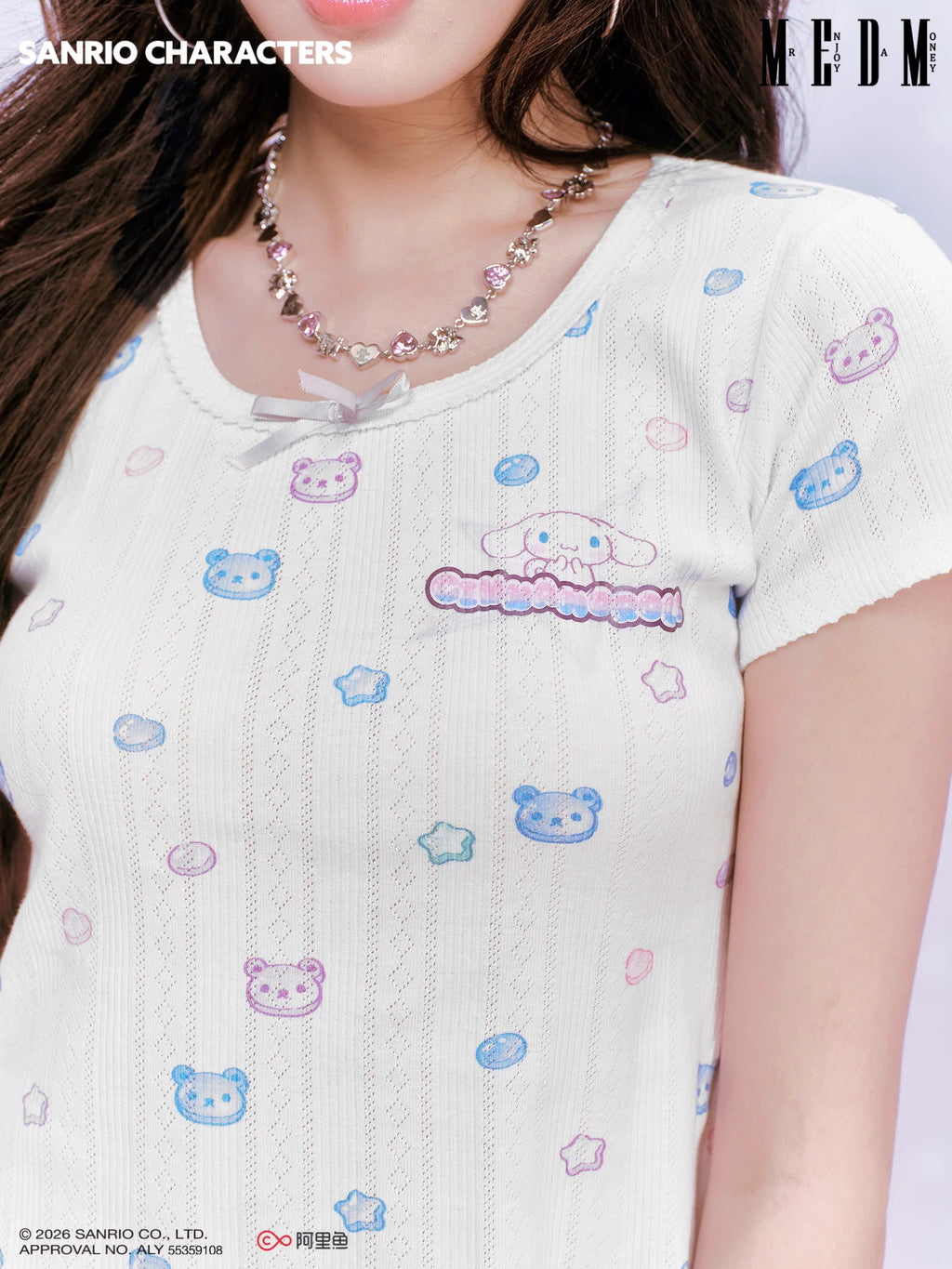 MEDM Candy Printed Knitted Casual Tee