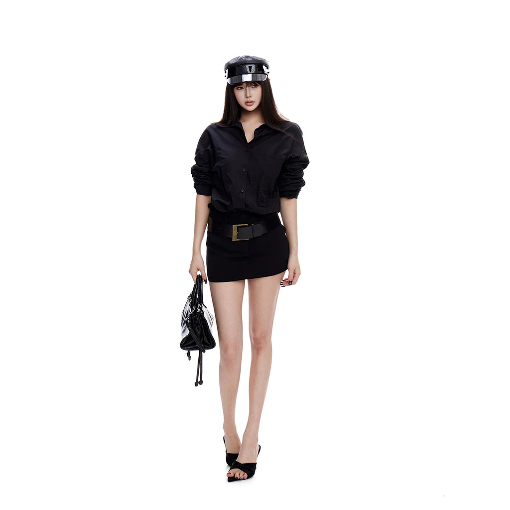WITHMIN Waist Shirt Dress