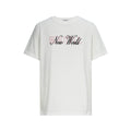 FUNKYFUN Flocking Printed Front Shoulder Tee