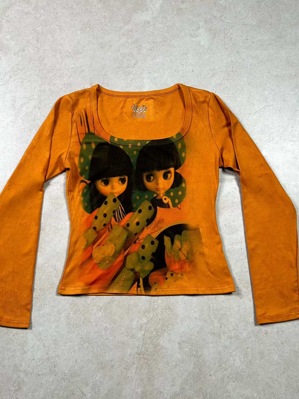 WEBBAR Splicing Wide Neckline Slim Sleeve