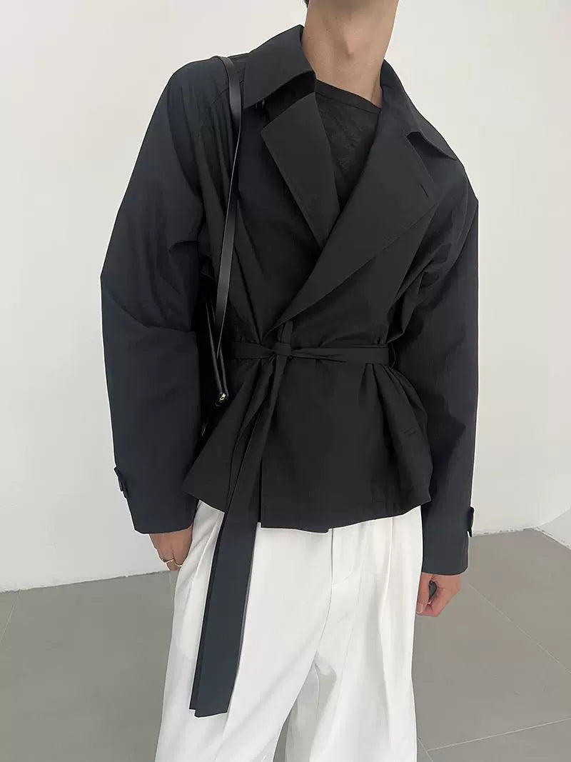 COLN Versatile Temperament Short Trench Coat