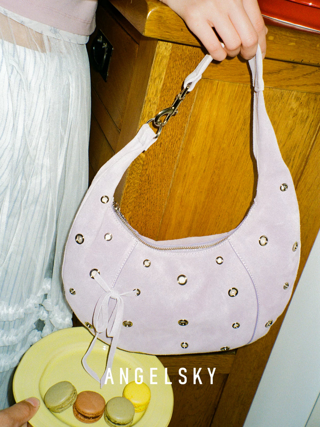 ANGELSKY Suede Premium Underarm Bag