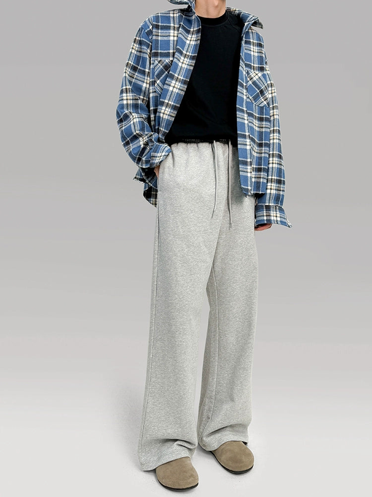 PLUS NO LOGO Loose Casual Versatile Micro-pull Sweatpants