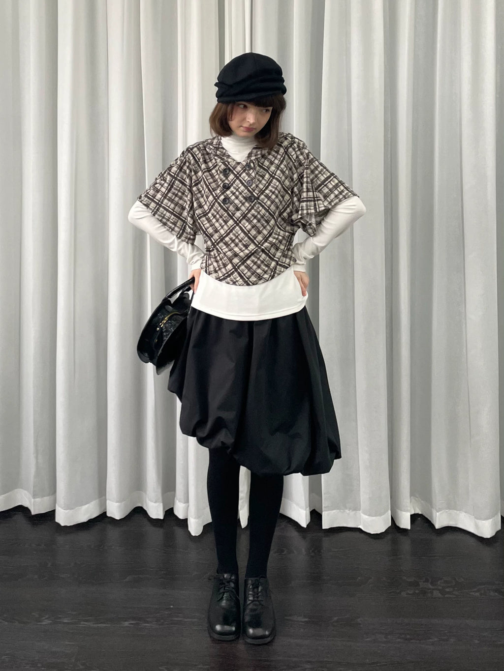 Loosesmell Striped Stacked Hooded Short-sleeved Sweater Jacket