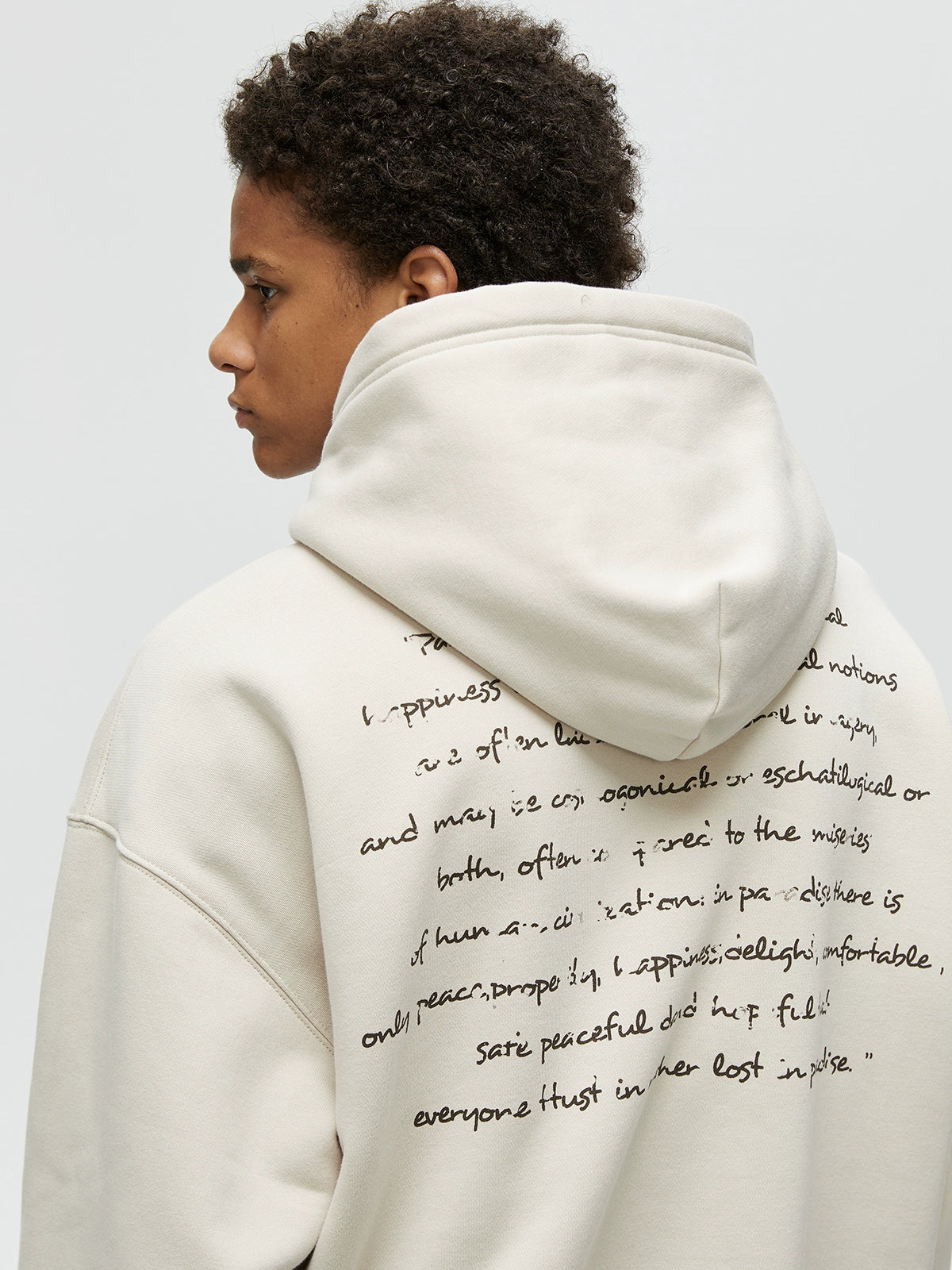 KREATE Drape Vintage Print Hooded Sweater