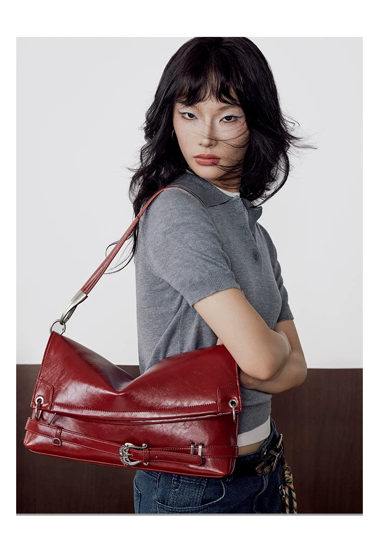 SmoSmos Millennium Cowhide Shoulder Crossbody Tote Bag