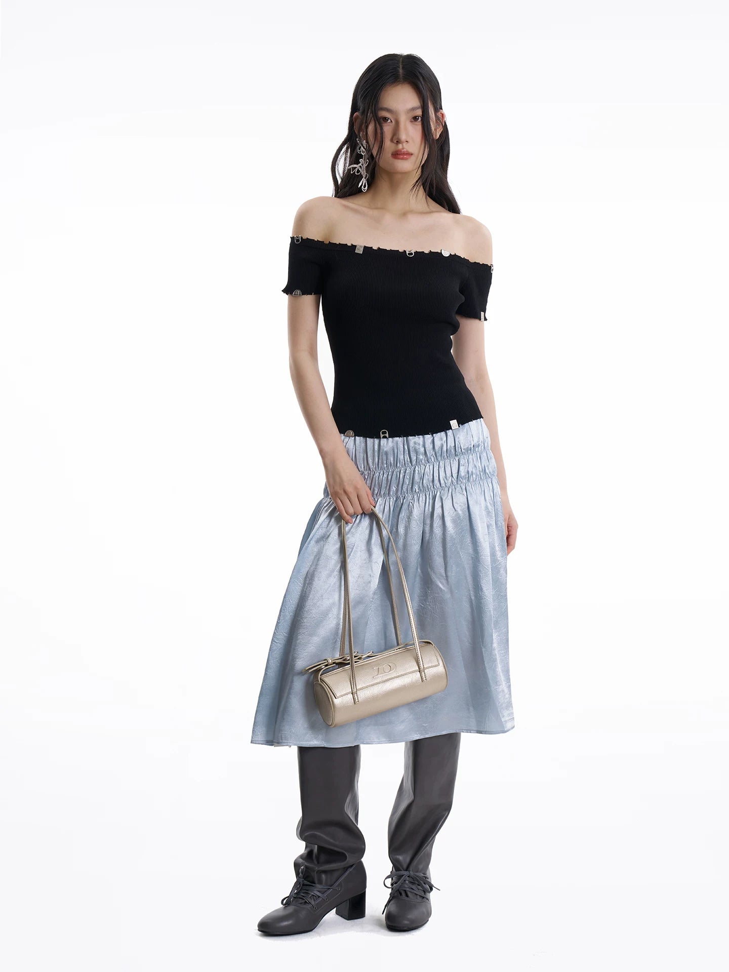 JANDRESS Belt Trim Shoulder Underarm Bag