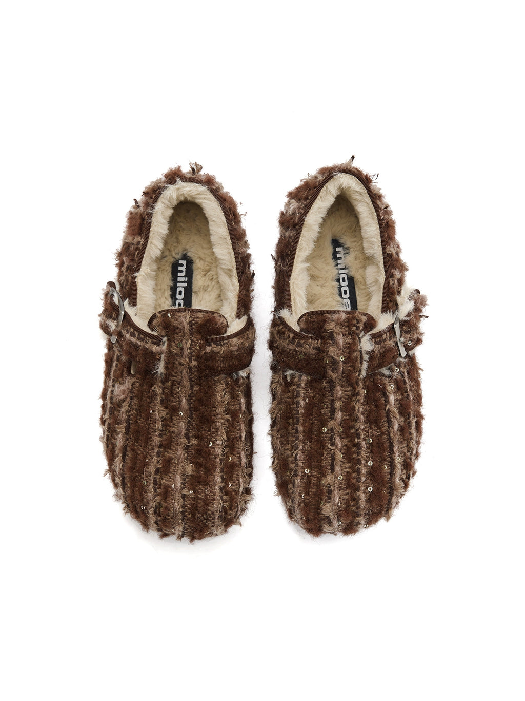 Milooey Vintage Leather Fleece Round Head Shoes