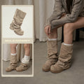 Mule Donkey Vintage Warm Merad Western Pile Boots