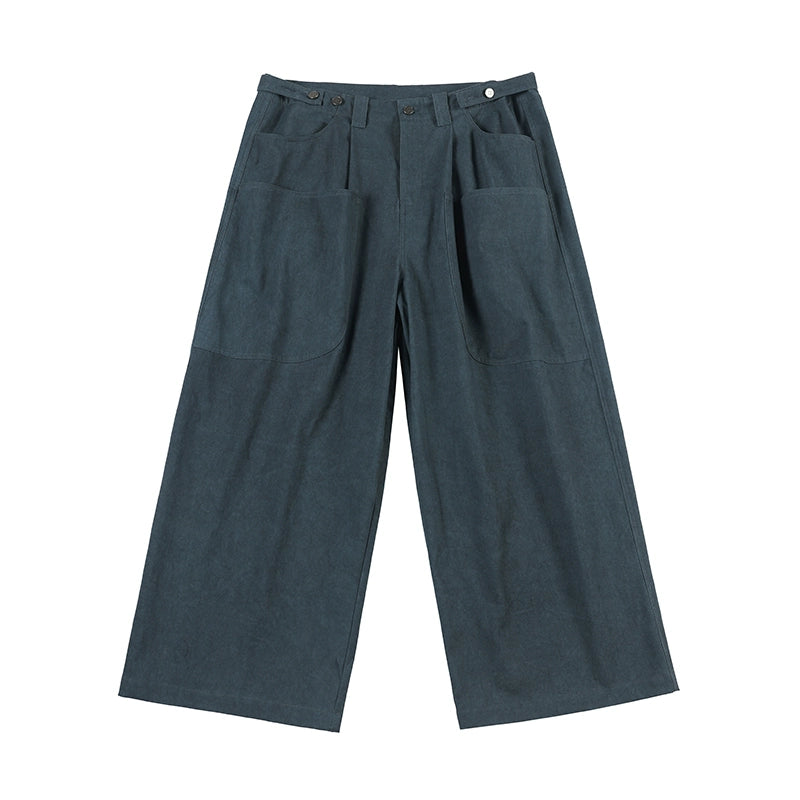 NOEARS Retro Japanese Multi-pocket Trousers