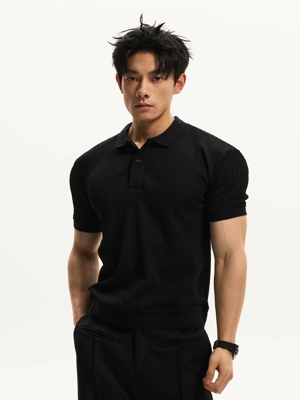 DAY NY Retro Casual Straight-shouldered POLO Shirt