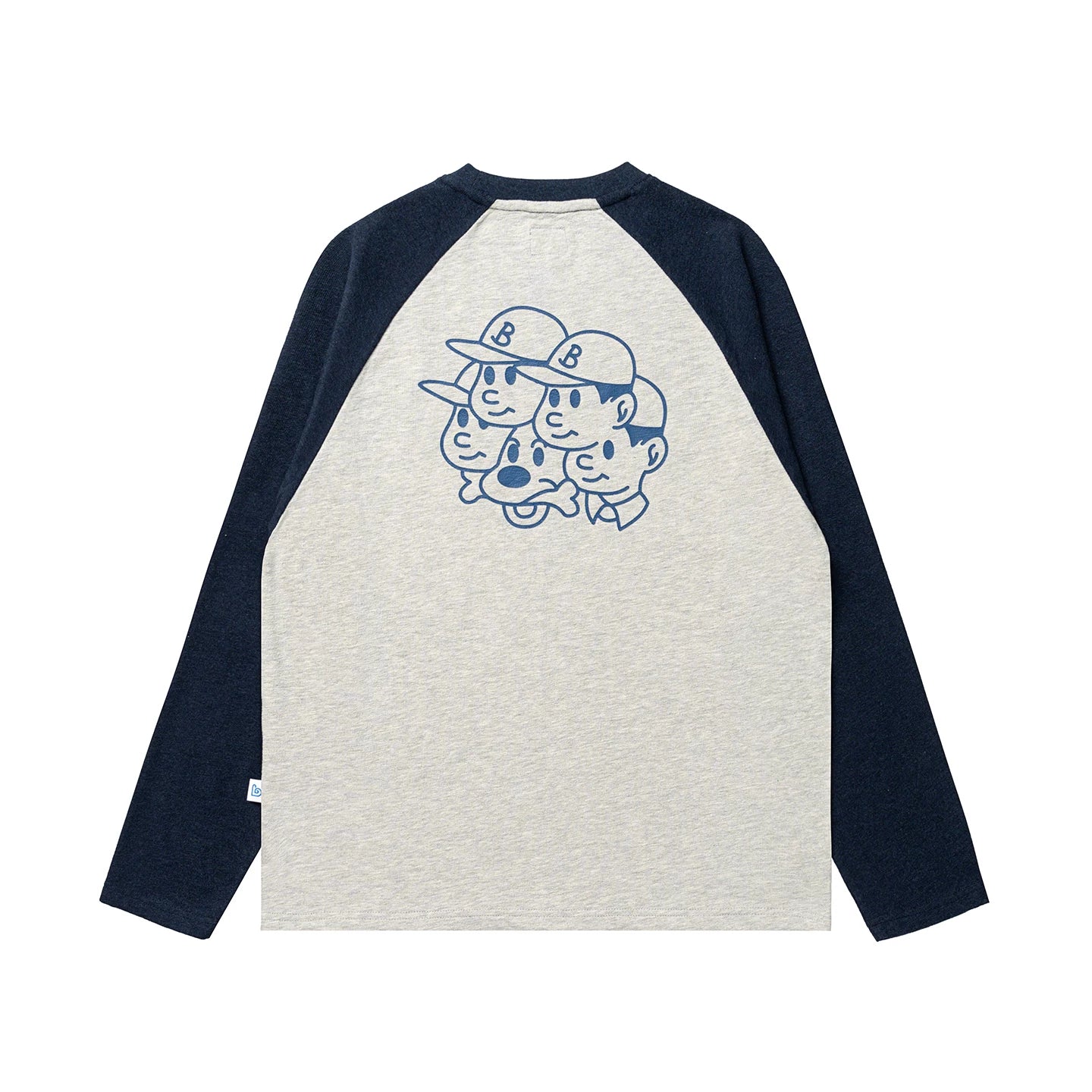 BENT IDEA Color-blocked Raglan Shoulders Loose Long Sleeves