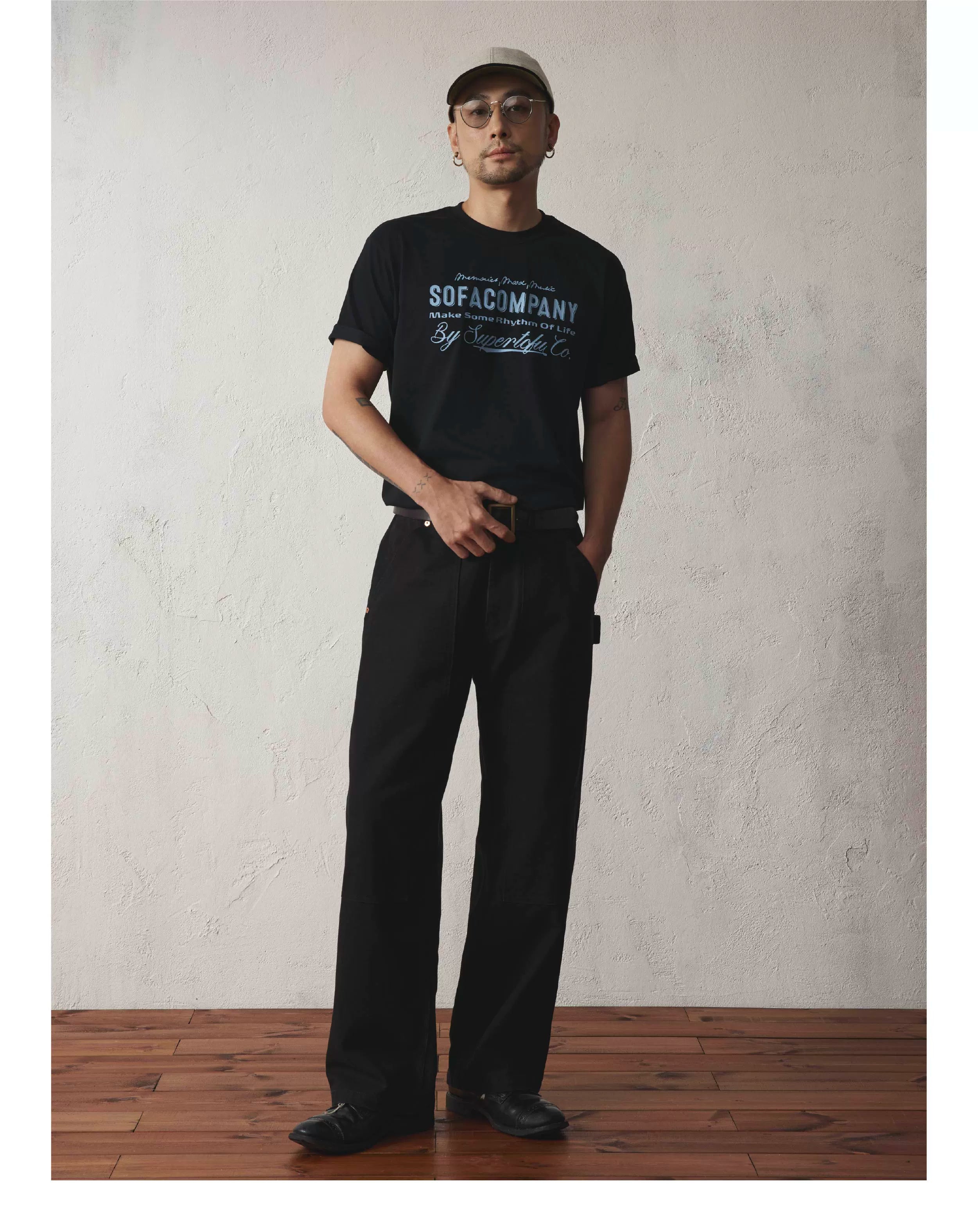 SUPERTOFU Vintage Casual Versatile Shoulder Tee