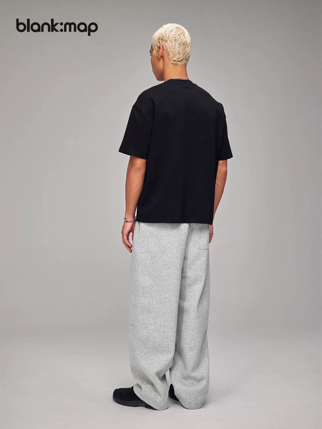 Blank: Map Casual Loose Drape Straight Sweatpants