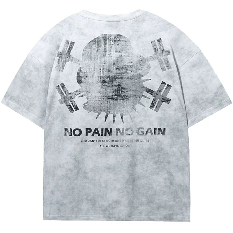 MuscleDog Tie-dye Loose Sports and Leisure Tee