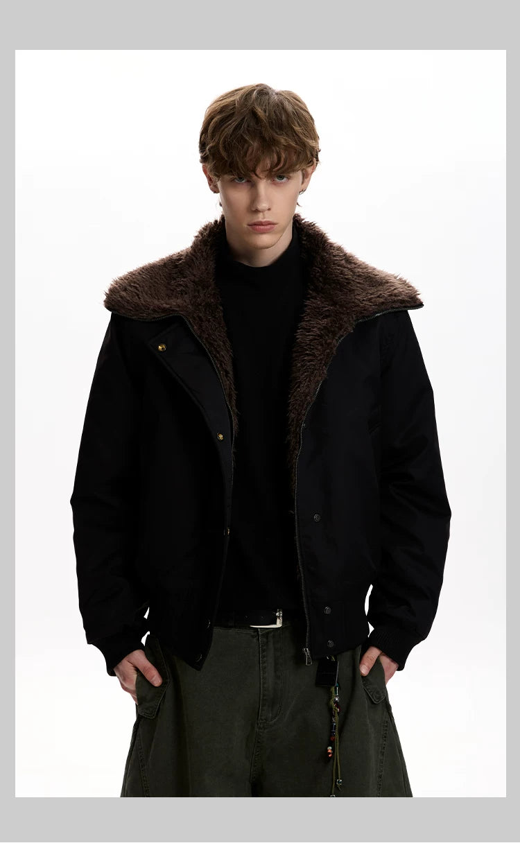 A PUEE Vintage Thickened Warm Short Jacket