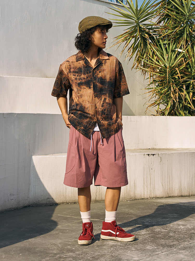 OSCILL industry tie-dye gradual change Cuban Shirt