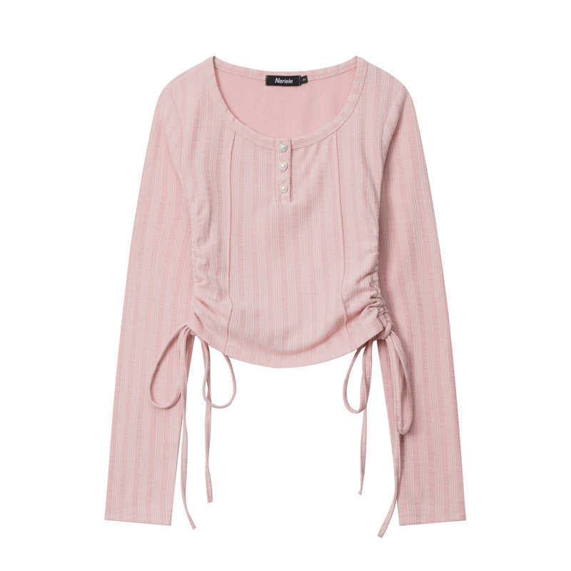 Nariele American U-neck Niche Drawstring Hottie Top