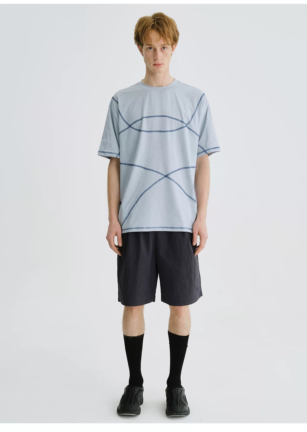 LIVINGTOWN Contrast Color Casual Loose Versatile Tee