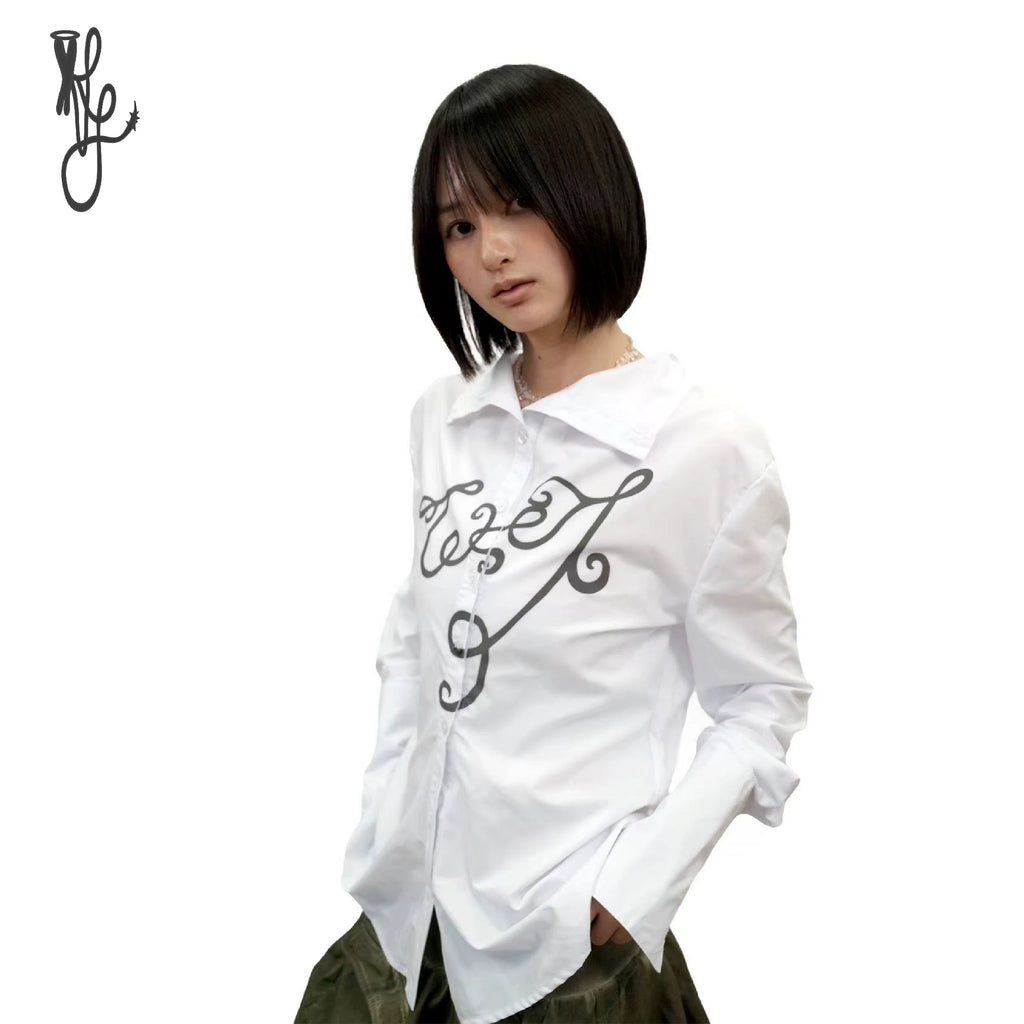 TheNewYouthPark Waist Versatile White Shirt