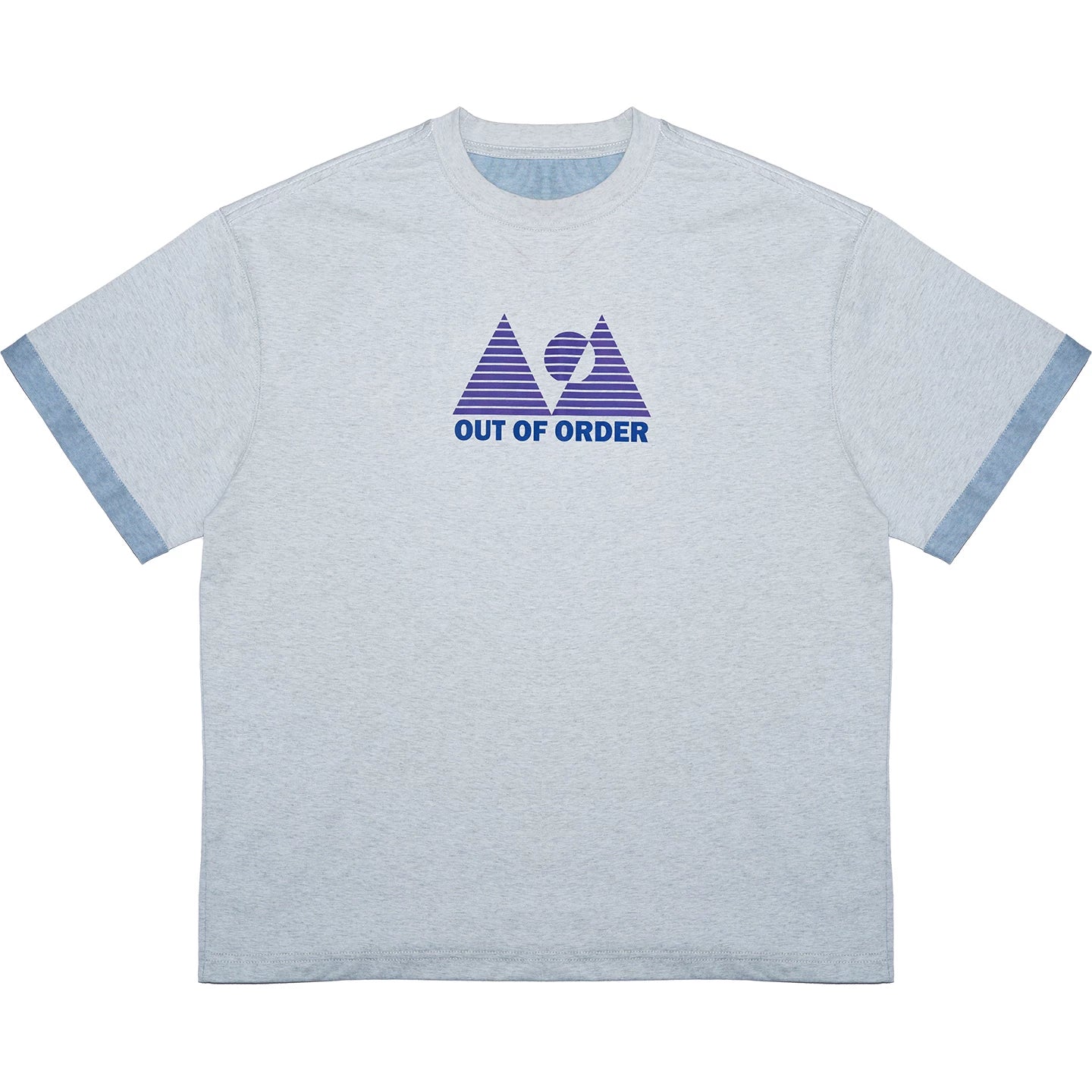 O3PARK Retro Sports and Leisure Contrasting Color Tee