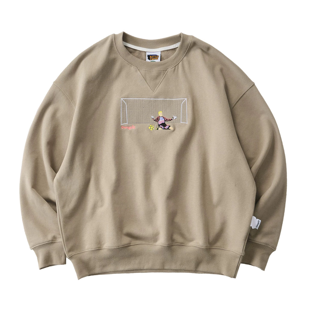 Battles Oolong Ball Sports Channel Crew Neck Penalty Embroidered Sweater