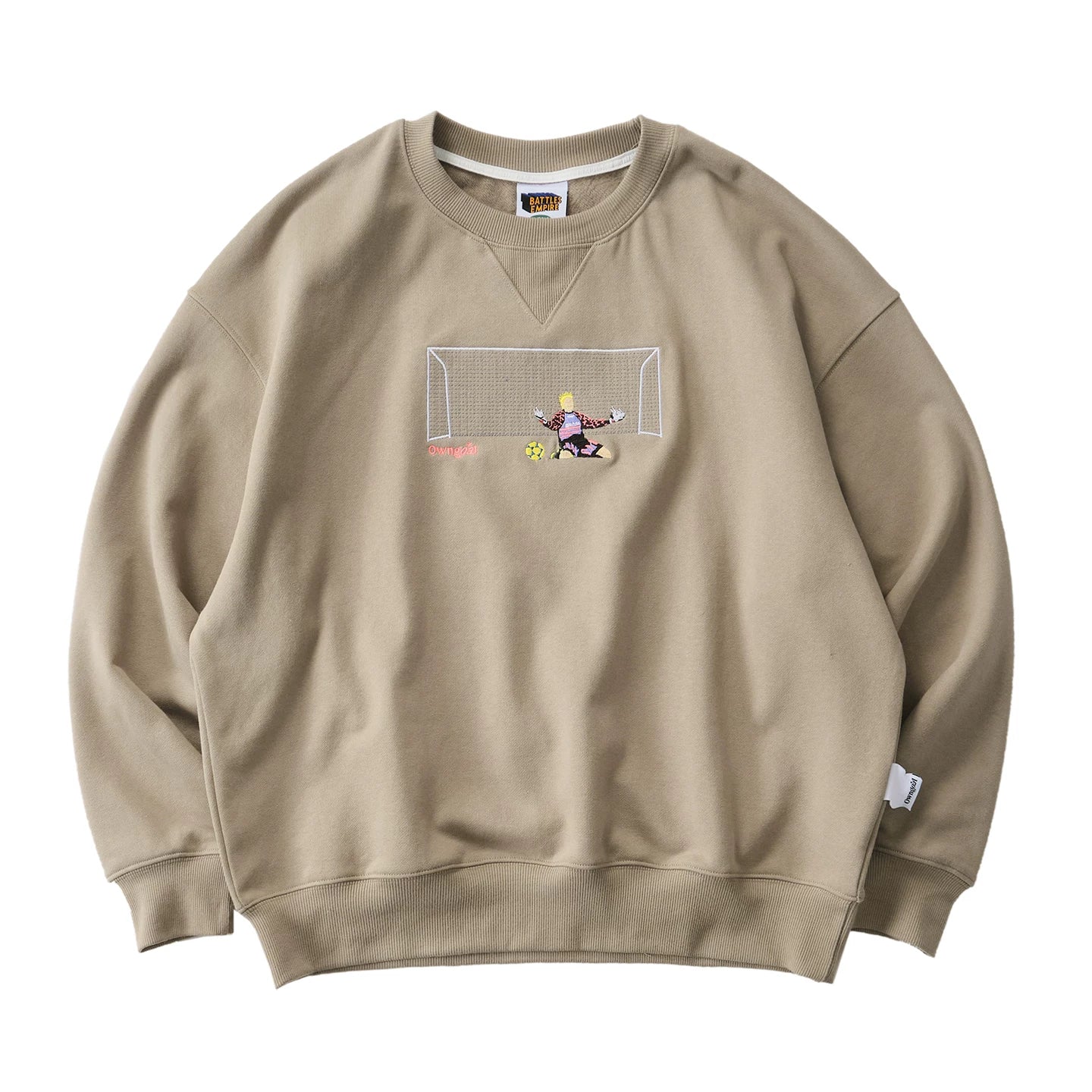 Battles Oolong Ball Sports Channel Crew Neck Penalty Embroidered Sweater