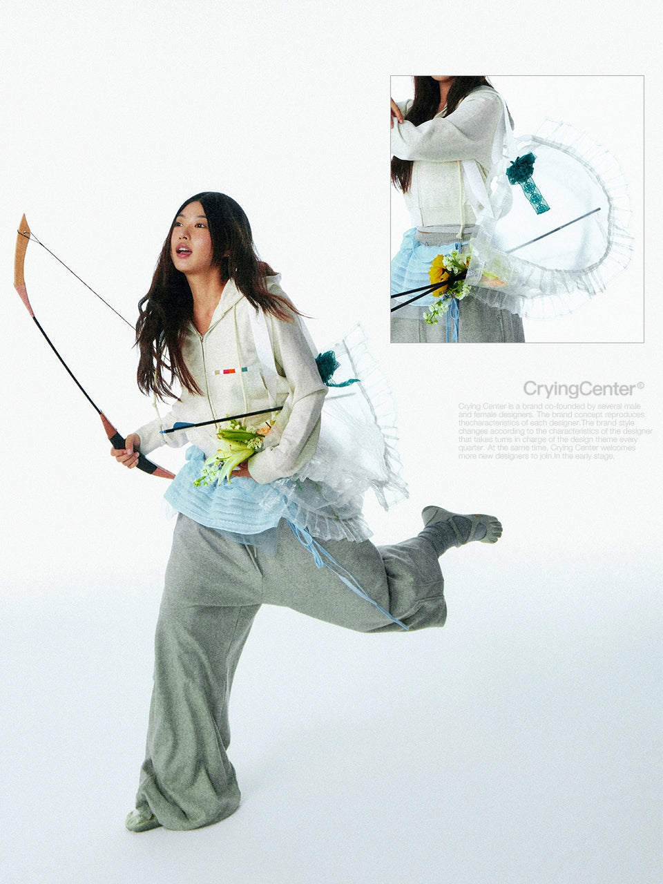 CryingCenter Shell Pleated Woven Bag