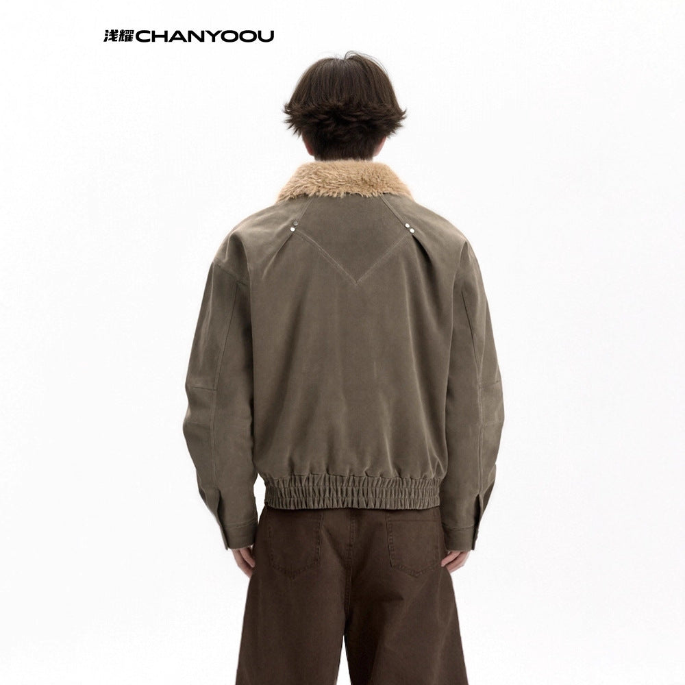 CHANYOOU Retro Fur Collar Down Jacket