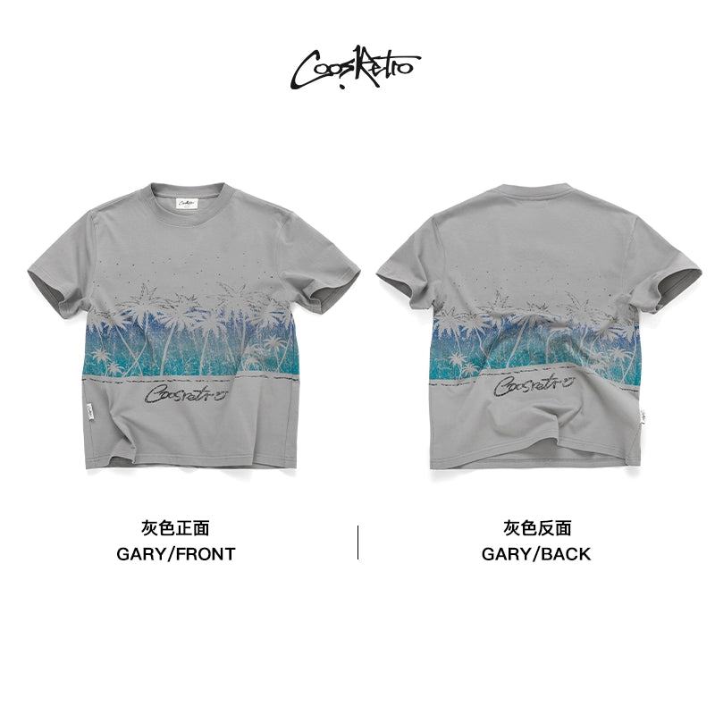 CoosRetro Printed Casual Loose Tee