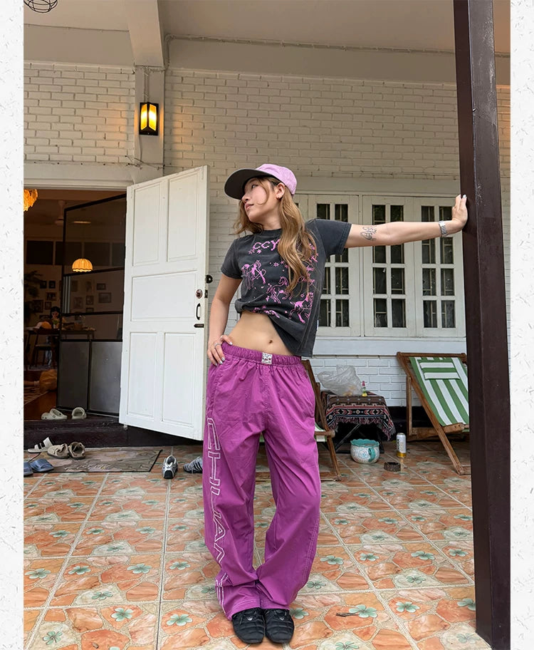 CCYE Thin Quick-drying Embroidered Loose Casual Pants