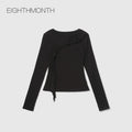 Eighthmonth Single-sided Fungus Edge Slimming Looklong Sleeves