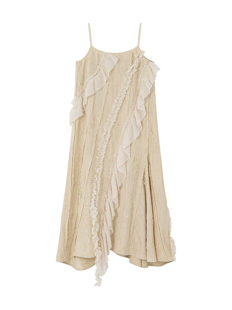 KANO Lace Splicing Suspender Dress