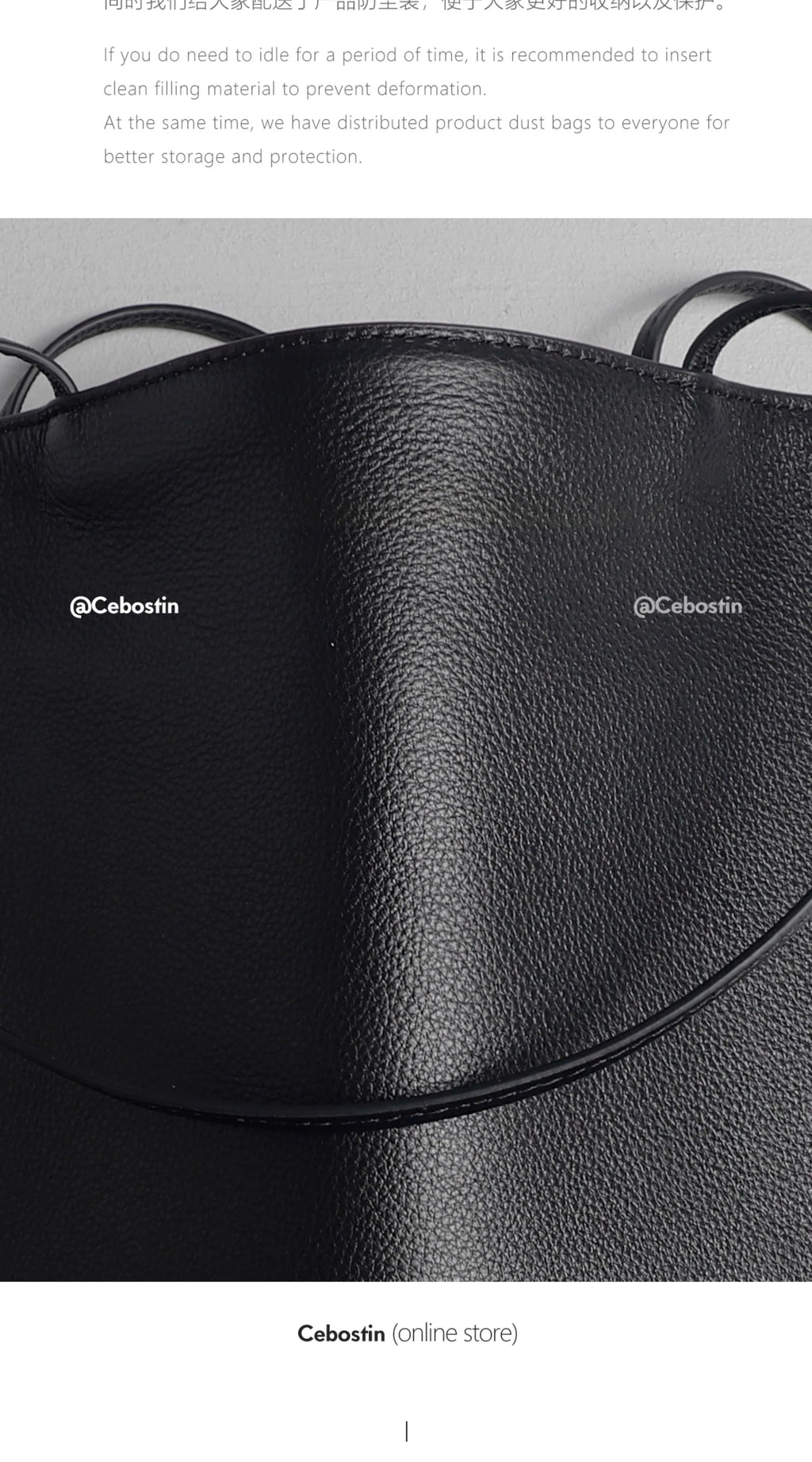 Cebostin First Layer Cowhide Large Capacity Messenger Bag