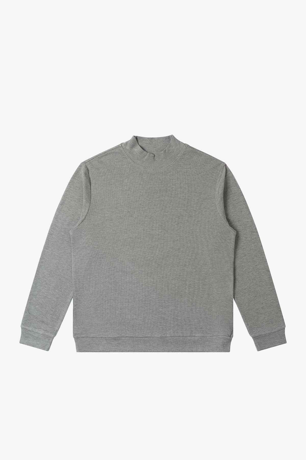 NO LOGO Round Neck Half Turtleneck Warm Long Sleeves