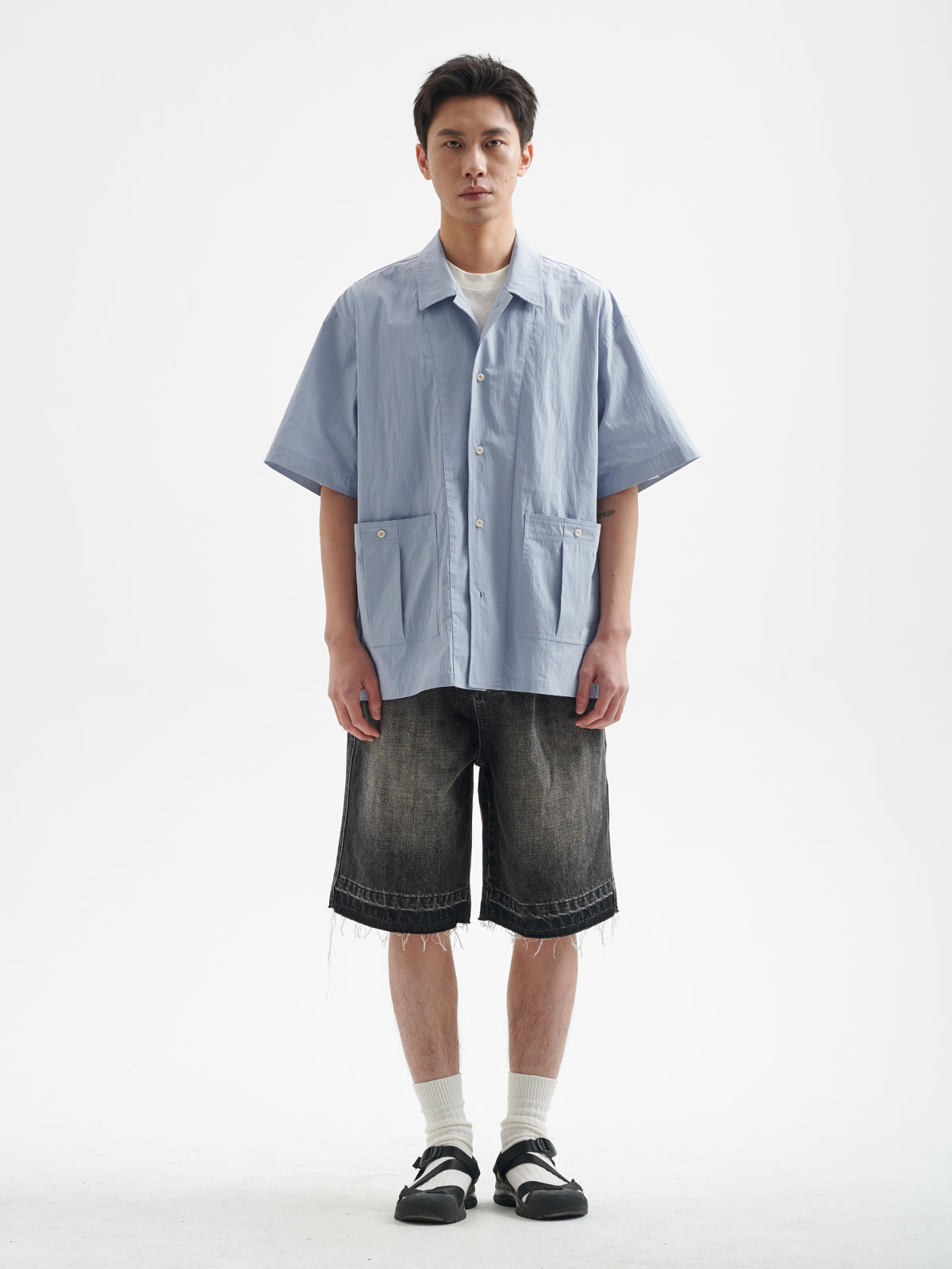 BUTTBILL 25SS Japanese Vintage Tooling Short Sleeve Shirt