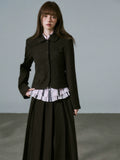LOST FOREST Vintage Skinny Versatile Pleated Skirt Set